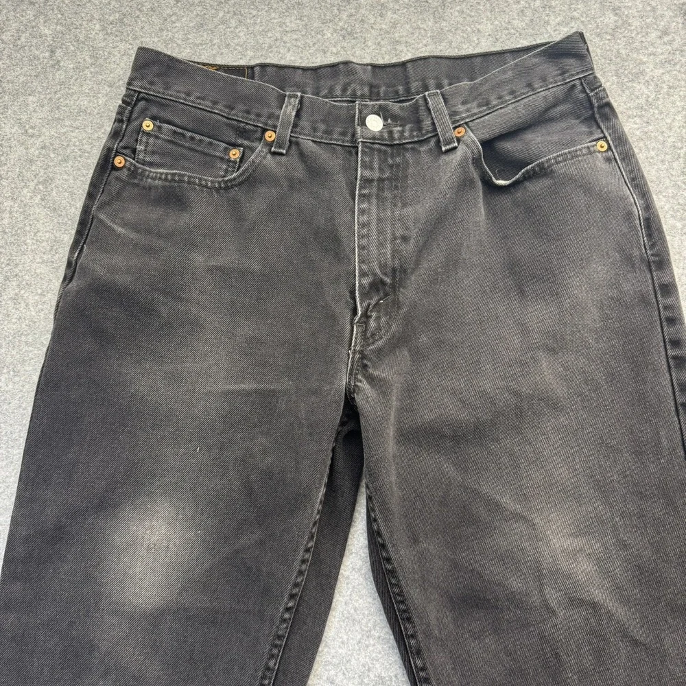 Levis Jeans Mens 36x29 Black 550 Denim Tapered Leg Cotton Stretch Relaxed Fit